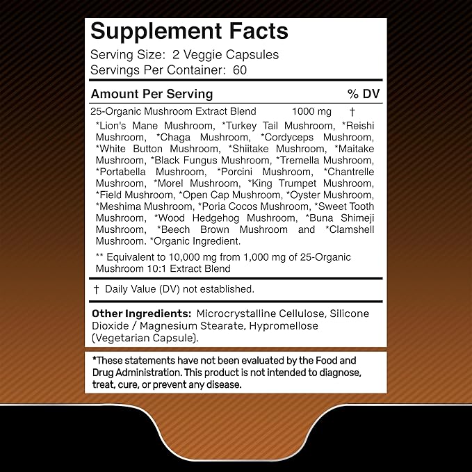 WELLNESS LABSRX NAD Supplement 1500mg - Liposomal NAD+ Supplement with Resveratrol | Organic Mushroom Supplement Capsules - 10000mg - 25 in 1 Mushroom Complex Capsules | Bundle