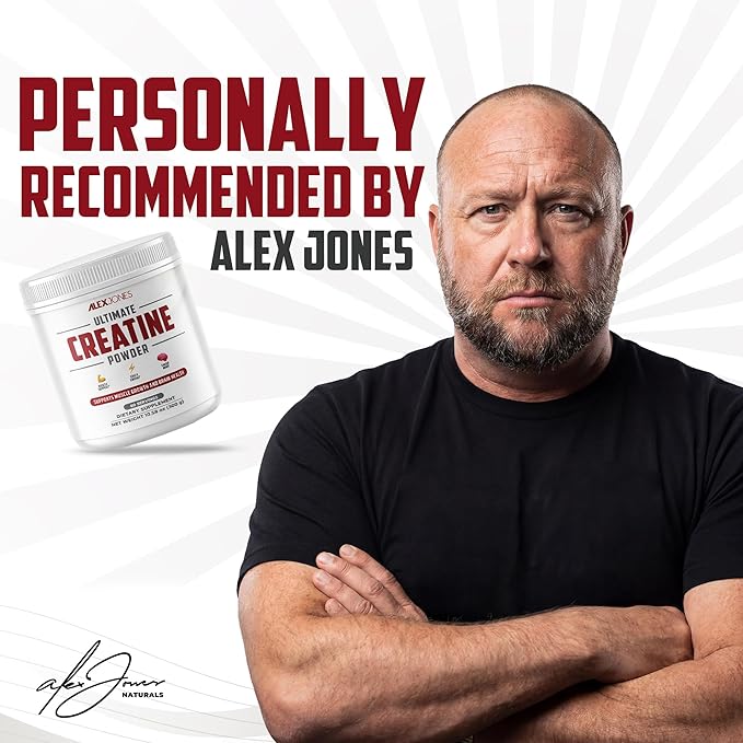 Ultimate Creatine Powder by Alex Jones – Micronized Creatine Monohydrate 5g Per Scoop Unflavored – Supports Strength &amp Daily Energy – 300g (60 Servings)