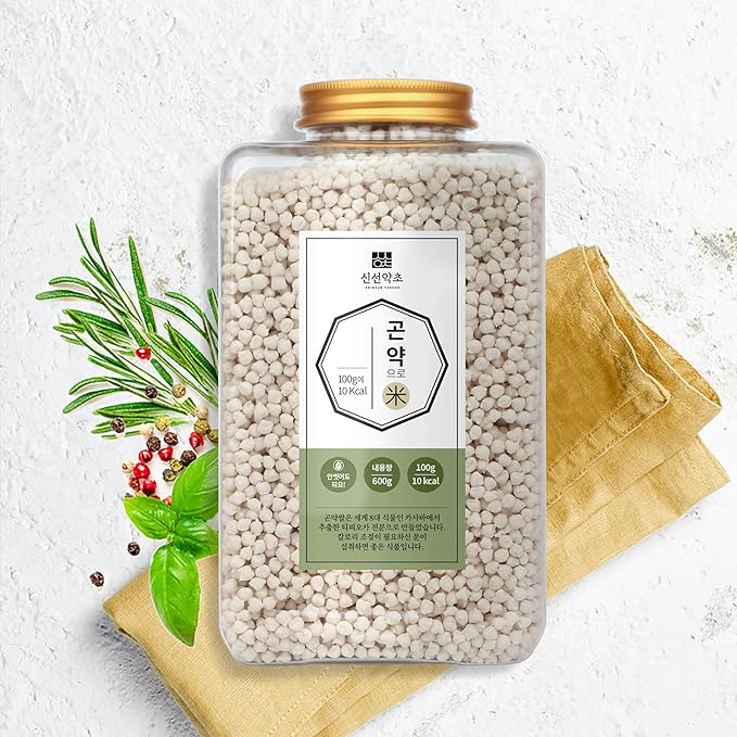 SHINSUN YAKCHO evil's-Tongue Jelly Rice | 600g | 1 Container Low Cal &amp Low Carb Pre-Washed 곤약쌀
