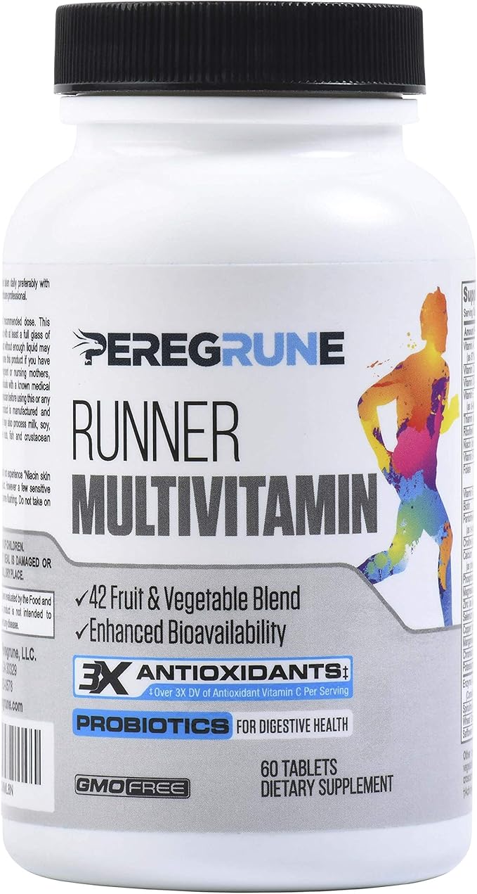 Runner Multivitamin | Engineered Vitamin with Antioxidants and Complete B Complex to Support Endurance &amp Energy | Probiotics Whole Foods | Certified Running Supplements