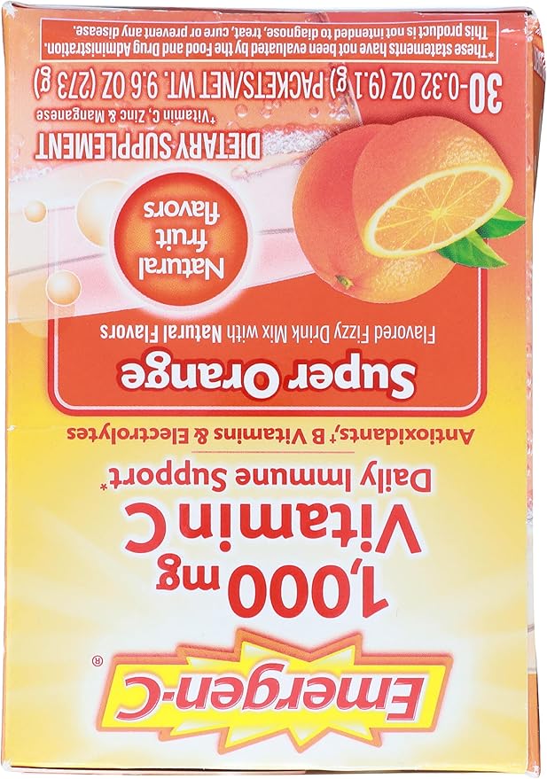 Emergen-C Super Orange 30 pack .32 oz each