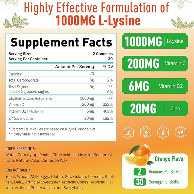 Lysine Gummies and Alpha GPC Gummies