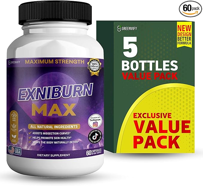 Exniburn Maximum Strength Dietary Supplement 60 Capsules 30-Day Supply (5)