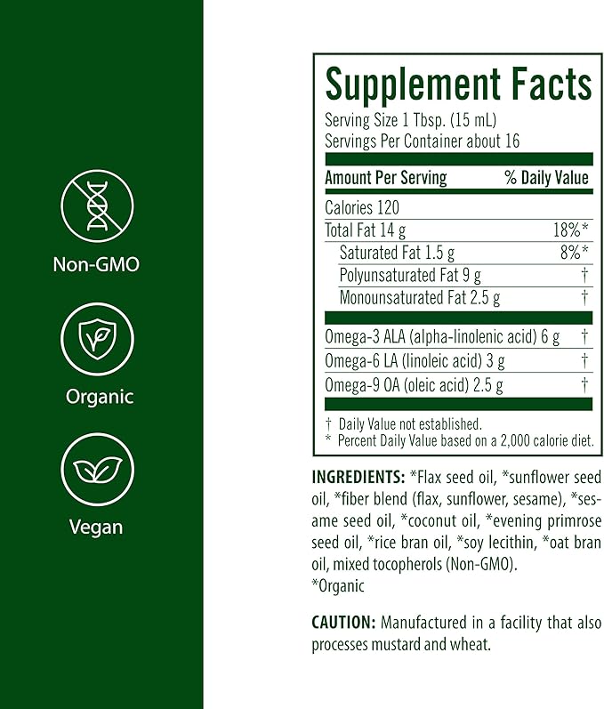 Flora - Udo's Choice Omega 369 Oil Blend High Lignan 8.5 Fl Oz