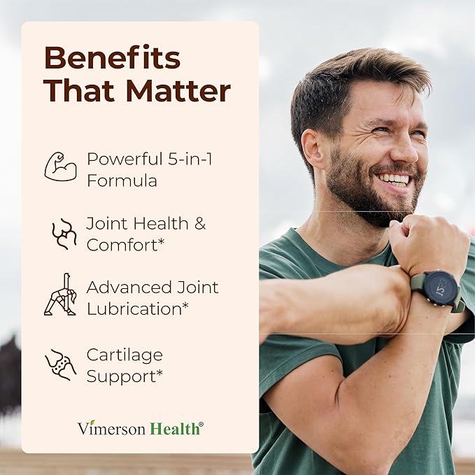 Joint Support Supplement with Glucosamine Sulfate Hyaluronic Acid Boswellia &amp MSM – Supports Joint Health Mobility &amp Bone Strength – for Daily Use – FSA Eligible 2 Pack