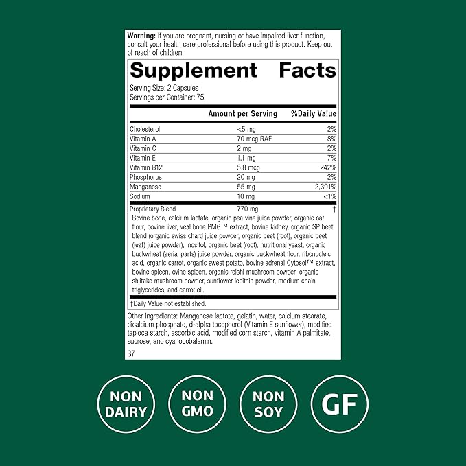 Standard Process Ligaplex I - Joint Support Supplement for Ligament &amp Cartilage Health - Bone Strength Support - Non-Soy Gluten-Free &amp Non-Dairy - 150 Capsules