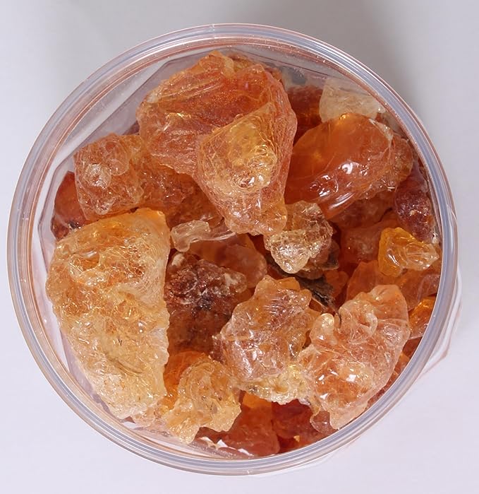 Pure Gum Arabic Dietary Fiber– Natural Purity Grade 1 – Supports Digestive Wellness – 200g (Orange)