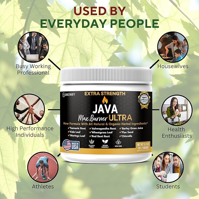 Java Max Burner Ultra Extra Strength Natural &amp Organic Herbal Ingredients 5.3 oz (3)