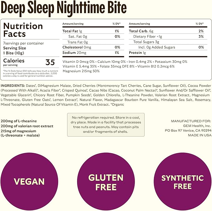 GEM Bite Complete Routine Variety Pack with Daily Multivitamin (14 Bites) Chill-Out Calm (7 Chews) &amp Deep Sleep Aid (7 Chews) | Supports Gut Skin Brain Bone Sleep Immunity