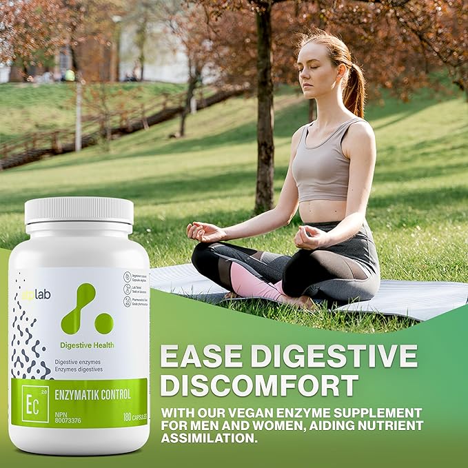 ATP LAB - Enzymatik Control 180 Capsules 90-Day Supply - Enhances Appetite and Supports Digestion - Contains Digestive Enzymes - Prevent Nausea and Increase Bile Flow