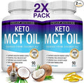 Toplux Keto MCT Oil Capsules - 3000mg Natural Pure Coconut Oil Extract Pills Source of Energy Easy to Digest for Men Women 90 Softgels Supplement