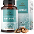 HERBAMAMA Pine Bark Extract Capsules - 400mg French Maritime Pine Bark Extract Powder for Antioxidant Support - Vegan Non-GMO Pinus Pinaster Supplement