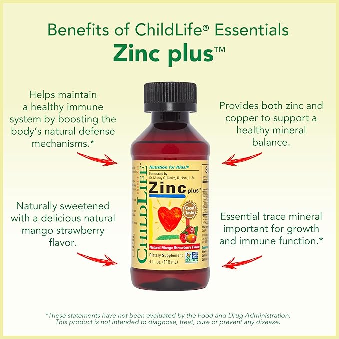CHILDLIFE ESSENTIALS Immune Support 3-Pack - Liquid Vitamin C First Defense and Zinc - Immune Boosting Supplements for Infants Toddlers and Kids