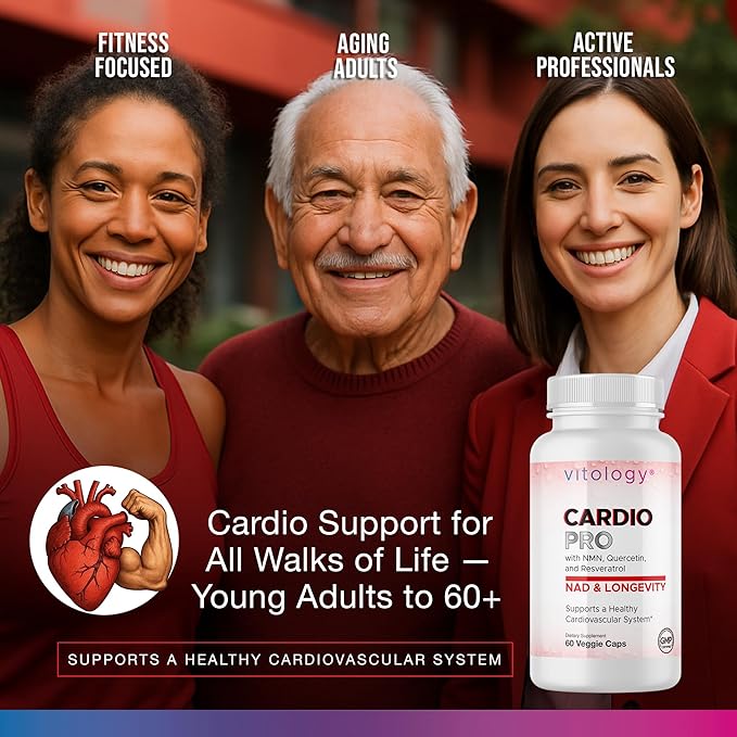 N.A.D.+ Longevity – Cardiovascular Support Supplement with NMN NR Resveratrol Fisetin Quercetin TMG &amp Apigenin – Promote Healthy Heart Function &amp N.A.D.+ Levels – 60 Veggie Capsules