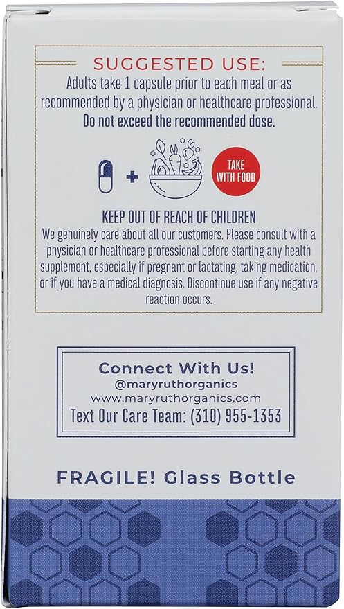 Mary Ruth's Capsules Ultra Digestive Food Enzymes 60 Count