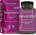 Reserveage Beauty Resveratrol 250 mg - Best Trans-Resveratrol - Vegan Antioxidant Supplement for Cellular &amp Heart Health - Aids Healthy Aging &amp Immune Health - 120 Capsules
