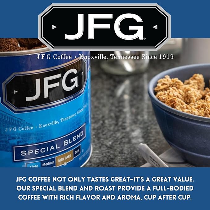 JFG Gourmet Blend Medium-Dark Roast Ground Coffee 11.5oz Bag (Pack of 4)