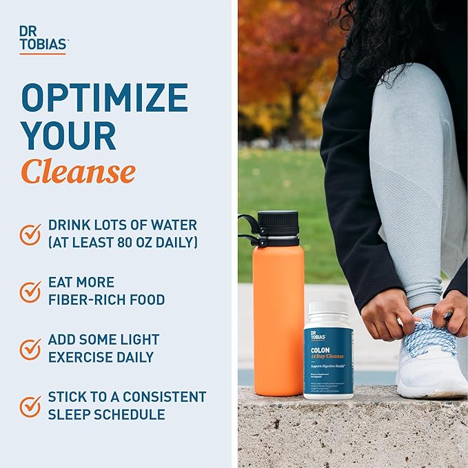 Dr. Tobias Colon Cleanse - Constipation Relief &amp Gut Health Support for Women &amp Men | 14 Day Colon Cleanser for a Gentle Colon Detox &amp Gut Flush 24 Capsules (1–2 Daily)