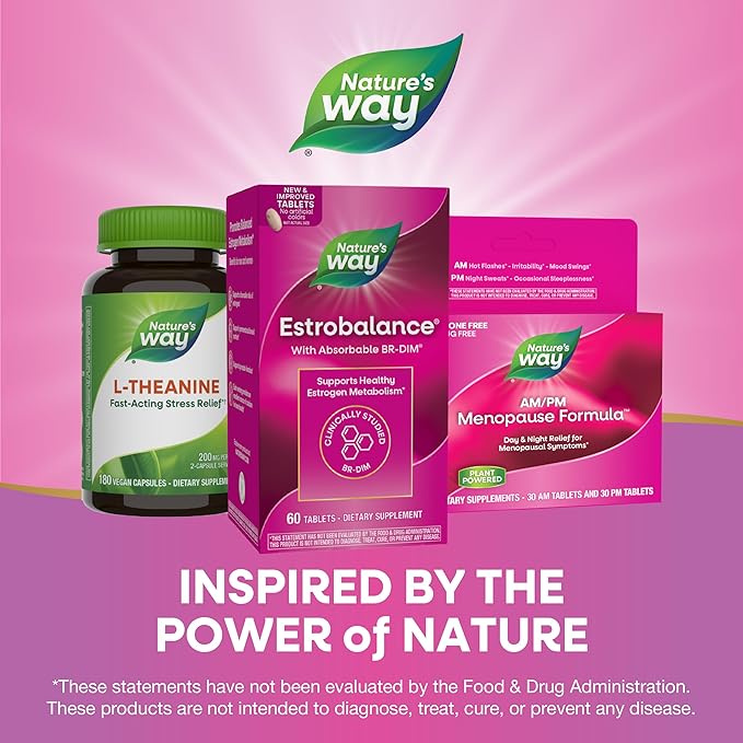 Nature's Way Estrobalance Absorbable BR-DIM Supports Healthy Estrogen Metabolism* Vegan Gluten Free 60 Tablets (Packaging May Vary)