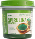 BareOrganics SPIRULINA Powder (Raw - Organic) 8 ounce (pack of 1)