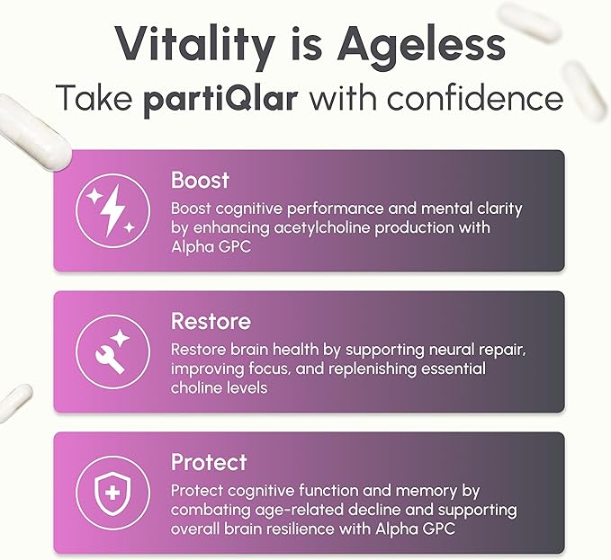 Alpha GPC 300mg - High Purity Choline Supplement for Focus Memory &amp Cognitive Performance - Bioavailable Acetylcholine Brain Booster - 60 Veggie Capsules
