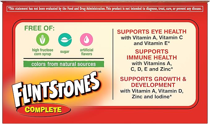 Flintstones Complet Size 60s Flintstones Complete Childrens Multivitamin Supplement Chewable Tabs 60ct