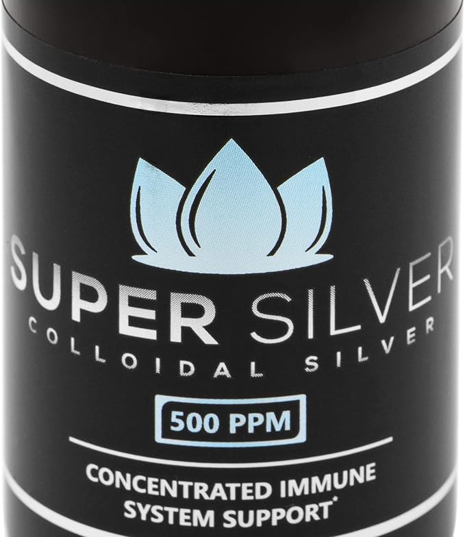 Super Silver 500 PPM Colloidal Silver - 2 Ounce Bottle with Dropper - 2 Pack