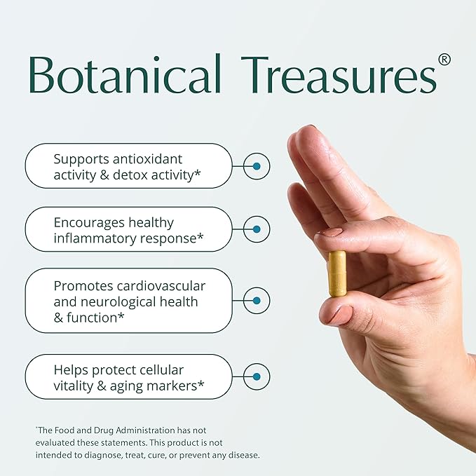 Natura Health Products Botanical Treasures Supplement - Supports Broad-Spectrum Antioxidant Activity- Featuring Turmeric Ginger Green Tea Black Pepper Trans-Resveratrol Black Cumin (180 Capsules)