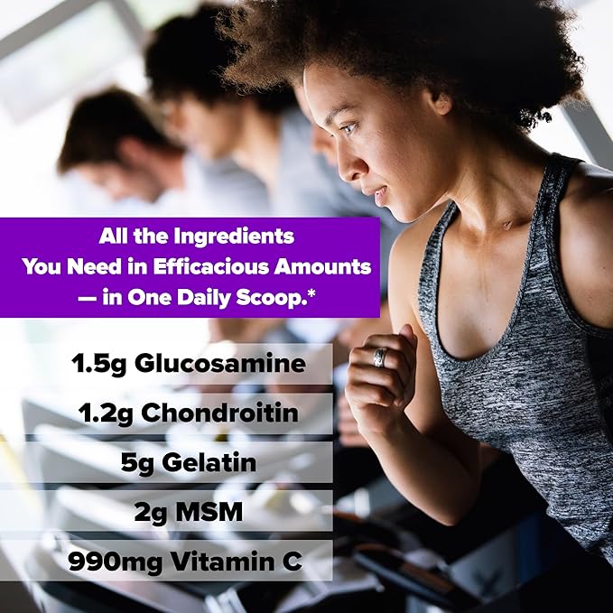 Labrada Nutrition Elastijoint Grape - Glucosamine Joint Support Supplement Powder for Men &amp Women Joint Relief &amp Bone Health Supplement with MSM Glucosamine Chondroitin MSM - Gluten-Free