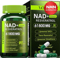 Liposomal NAD Supplement with Resveratrol 61800mg Per Bottle – NAD Resveratrol for Women &amp Men – High Purity 1200mg NAD+ Supplement for Energy &amp Healthy Aging Glutathione Turmeric – 90 Count