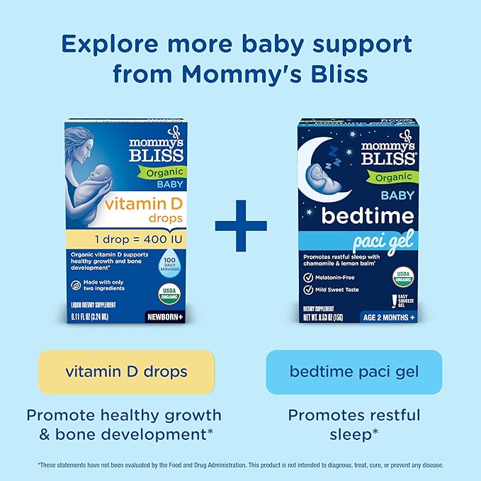 Mommy’s Bliss Ultimate Baby Gift Set | Gripe Water Probiotic Drops Pain &amp Fever Medicine Gas Relief Drops and Gum Massage Gel