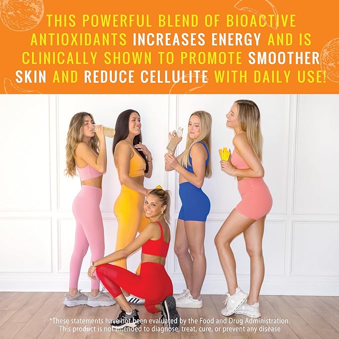 Skin Health &amp Energy Boost Drink Mix- Sugar Free SOD B (TM) Antioxidants from French Melon Concentrate On the Go Stick Packs Lemon 30 Pack