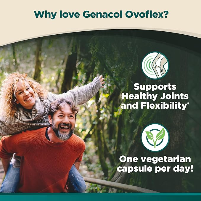 Genacol Ovoflex – Natural Eggshell Membrane Supplement Support Healthy Joints &amp Flexibility Vegetarian Solution for Joint Care Results in 7 Days Value Pack 60 Capsules (60-Day Supply)