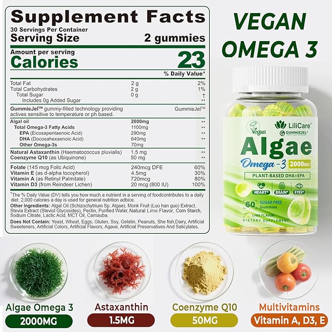 Omega 3 Gummies 2200mg Potassium Citrate Gummies 1666mg for Adults 3 Pack