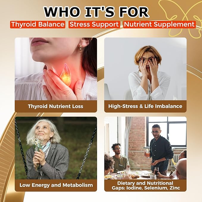 Q'ankyaq Thyroid Supplement Liquid Drops Thyroid Drops for Women with Selenium Zinc Iodine L-Tyrosine Ashwagandha Thyroid Balance Metabolism Immune &amp Energy Support 60ML