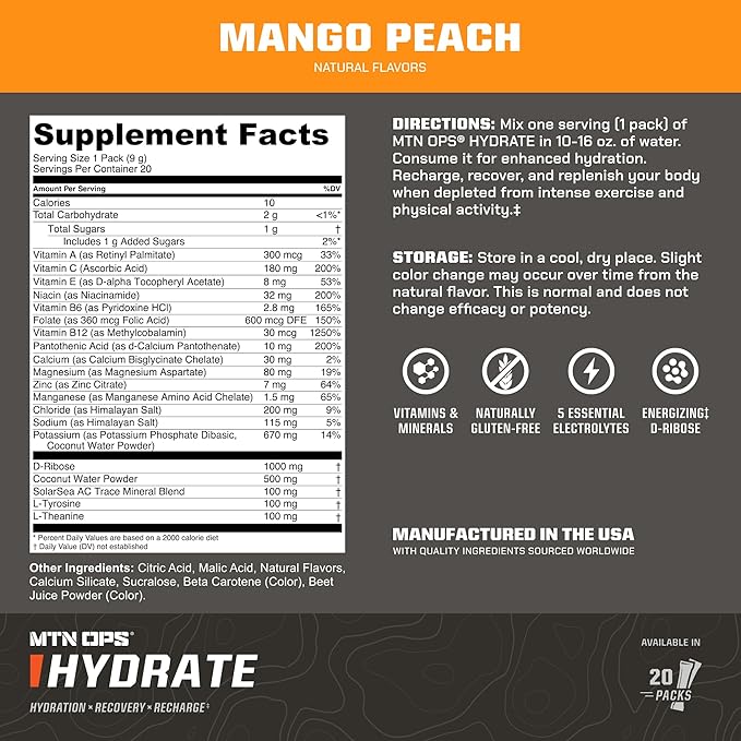 MTN OPS BCAA Peach Mango + Hydrate Mango Peach Bundle
