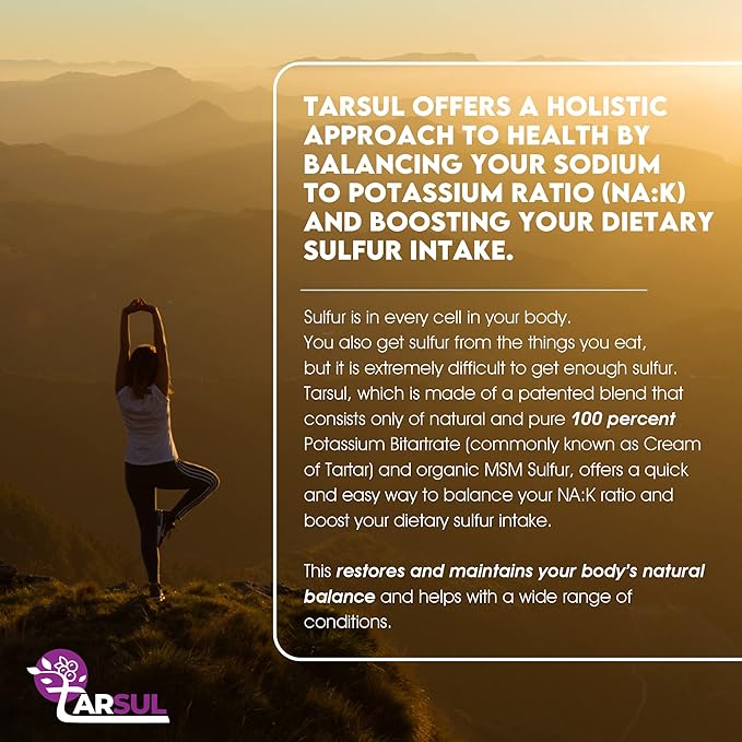Patented Cream of Tartar &amp Organic MSM Sulfur Formula - Dietary Supplement Powder - 600 Grams
