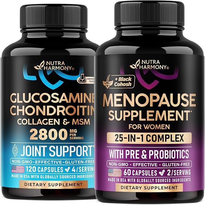 NUTRAHARMONY Glucosamine Chondroitin &amp Menopause Supplement