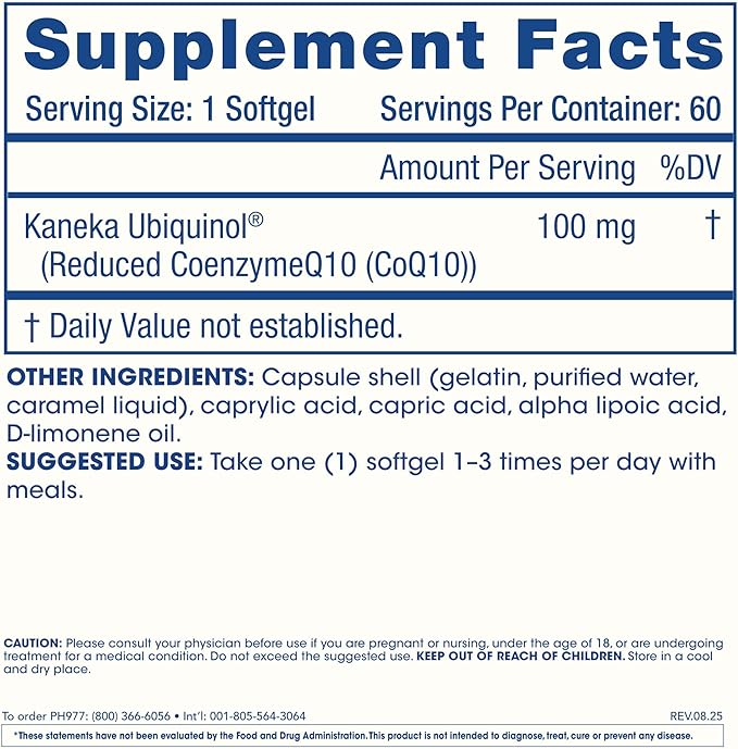 ProHealth Ubiquinol CoQ-10 (100 mg - 60 softgels) (Pack of 2)