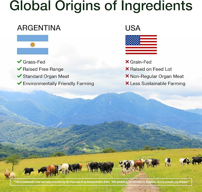(Pack of 2) Grass Fed Beef Organ Supplement - Supports Whole Body Wellness 3000mg - with Desiccated Beef Liver Heart Kidney Pancreas Spleen - Organ Complex for Immune Digestive Health (150 Caps)