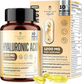 19-in-1 Hyaluronic Acid Capsules - Hylunaric Acid 1200 mg with Collagen Peptides Vitamin C Phytoceramides - for Skin Eyes Gastrointestinal Bones Support (1 Pack)