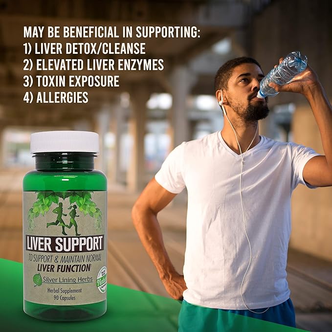 Silver Lining Herbs Liver Support - Herbal Support to Help Maintain Liver Health - Natural Liver Care to Support Immune System and Allergies - 90 Capsules