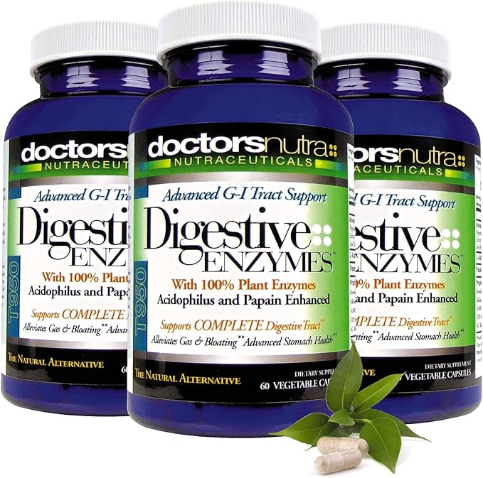 Digestive Enzymes Natural GI Digestive Support Supplement Advanced Tract 950