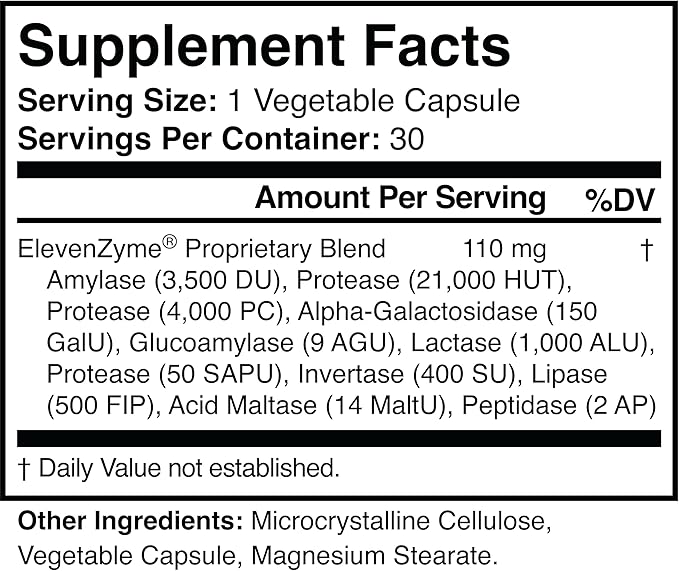 Natural Digestive Enzyme Supplement - Non-GMO Vegan