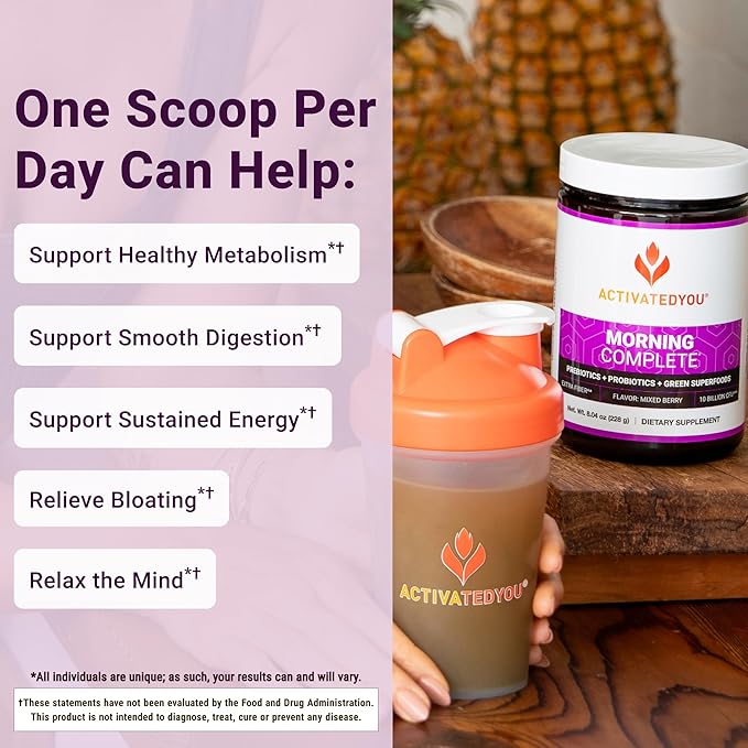 ACTIVATEDYOU Morning Complete Mixed Berry 3 Pack with Nighttime Complete
