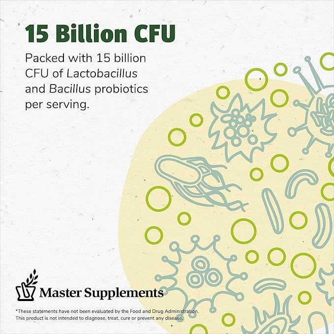 Master Supplements TruFlora - 32 Capsules Pack of 2 - Blend of Probiotics &amp Enzymes - Promotes Optimal Gut Health &amp Boosts Energy - Gluten Free - 64 Total Servings