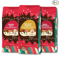Crazy Cups Flavored Holiday Ground Coffee Variety Pack Includes Holiday Spice White Christmas Caramel Eggnog in 10 oz Bags 3 Pack