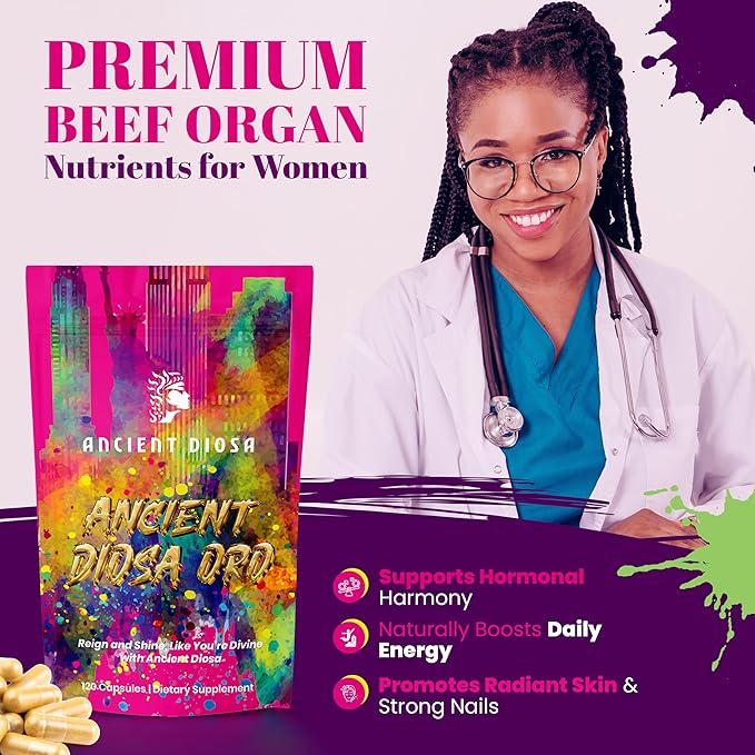 Beef Organ Supplement for Women - Grass Fed Beef Liver Capsules for Hormone &amp Energy Support - Pasture-Raised Liver Heart &amp Kidney with CoQ10 &amp Ginseng - Non-GMO &amp Gluten-Free - 120 C