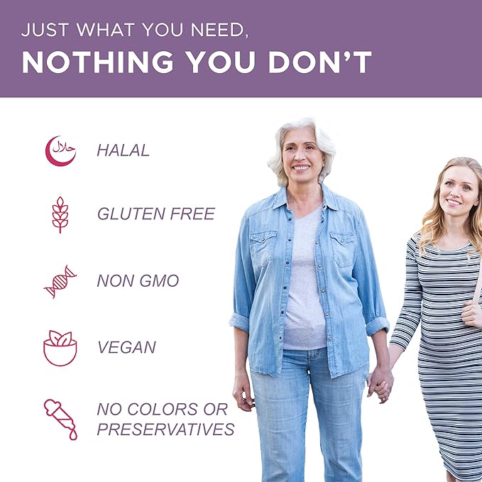 Noor Vitamins Halal Womens Multivitamin &amp Mineral I Once Daily Vitamin Supplement I Vegan | Supports Energy Immunity Metabolism Healthy Appearance and Stages of Motherhood I 2-Month Supply
