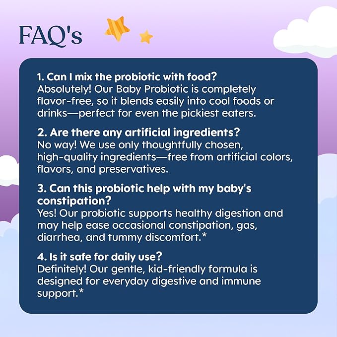 LOVEBUG Probiotics for Babies - Organic Baby Probiotics 6-12 Months for Baby Immune Support Gas Colic Diarrhea &amp Infant Constipation Relief Sugar-Free Tasteless Powder 30 Pack